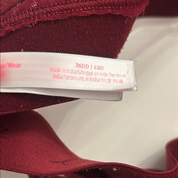 PINK Victoria's Secret Burgundy Lace Bra - Picture 3 of 4